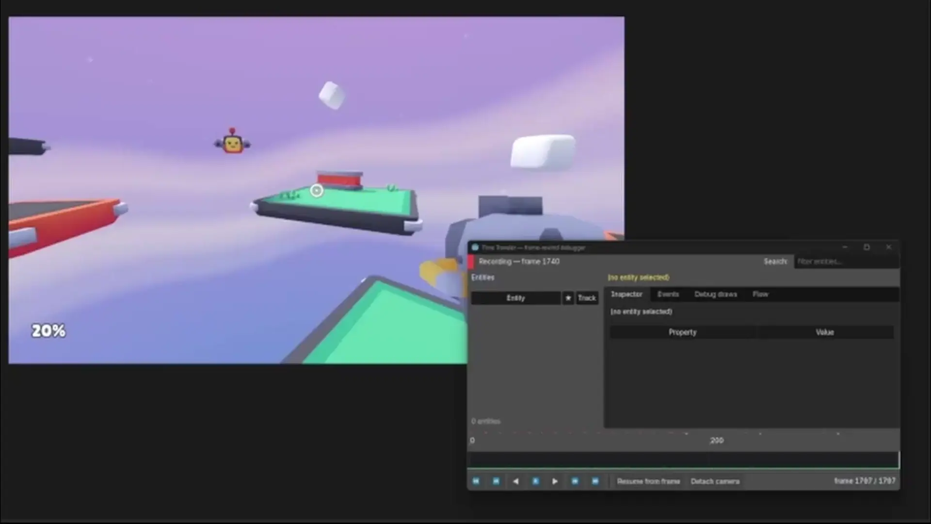 Time Traveler timeline scrubbing